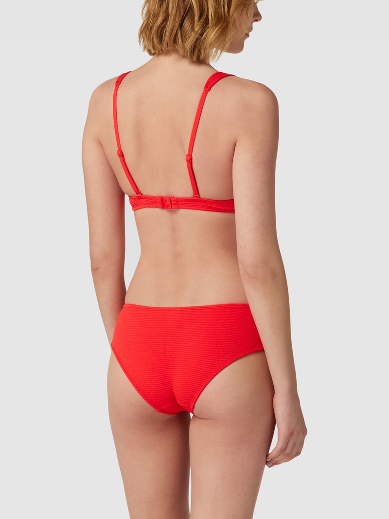 Bikini-Oberteil mit Strukturmuster in rot
