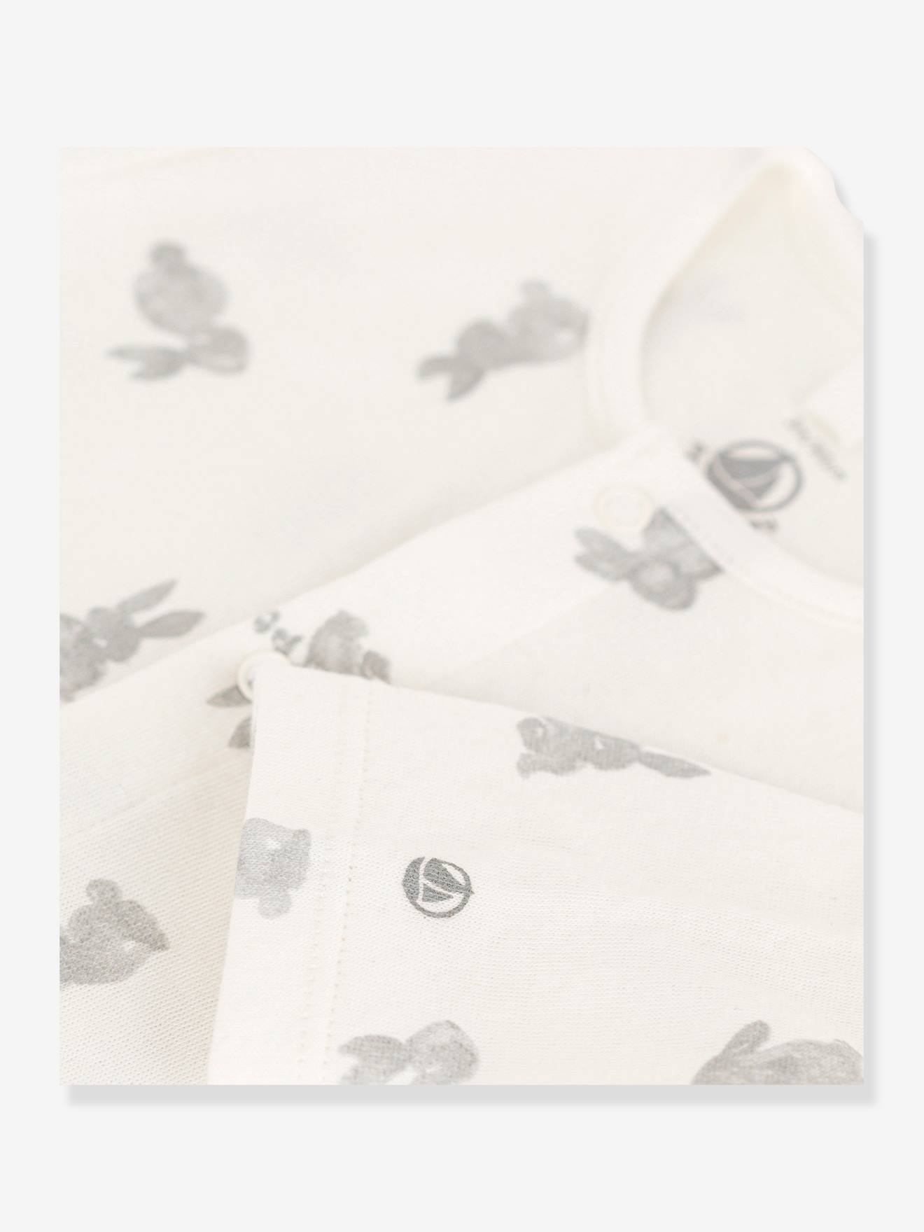 Petit Bateau Baby Strampler PETIT BATEAU, Hasen - weiß