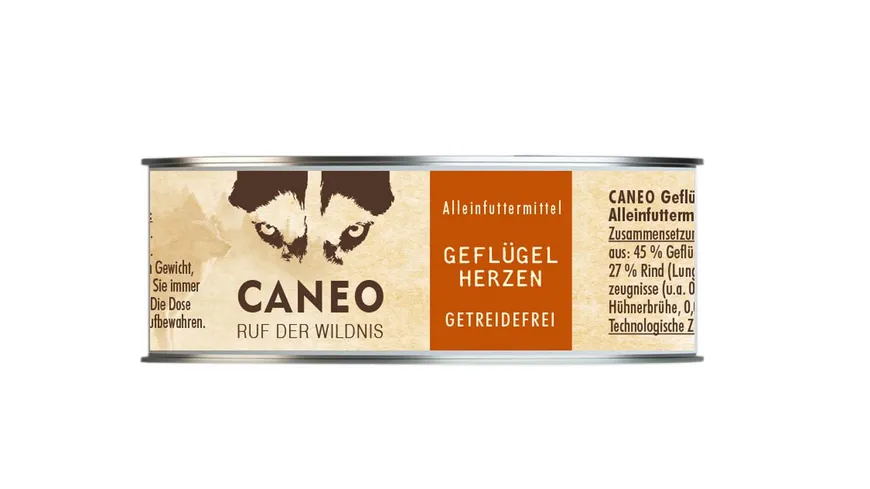 CANEO Hundenassfutter Geflügelherzen Dose 85 g