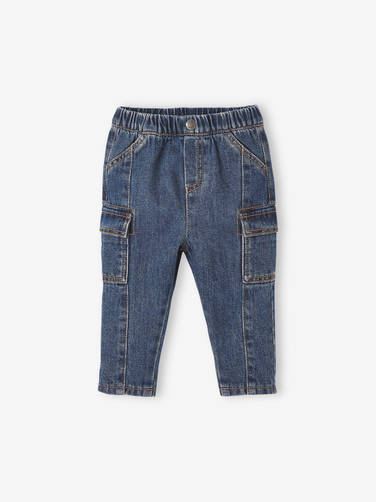 Vertbaudet Baby Jeans, Cargo-Style - dark blue