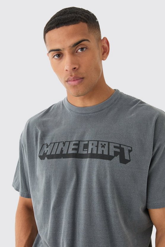 Oversize T-Shirt mit Minecraft Gaming Print