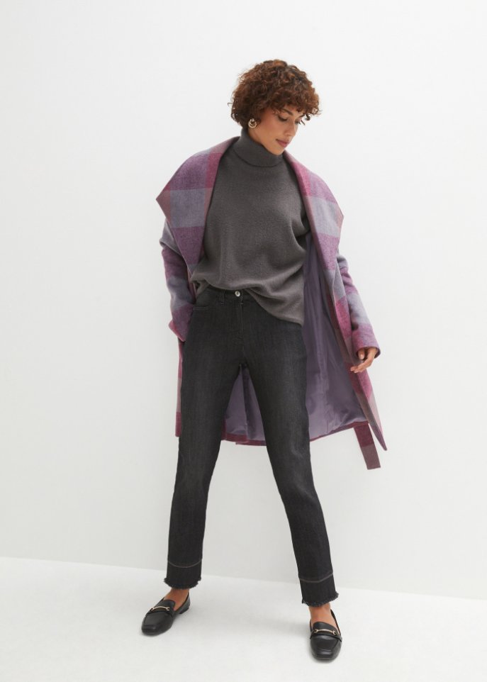 7/8-Sretchjeans mit Glitzer