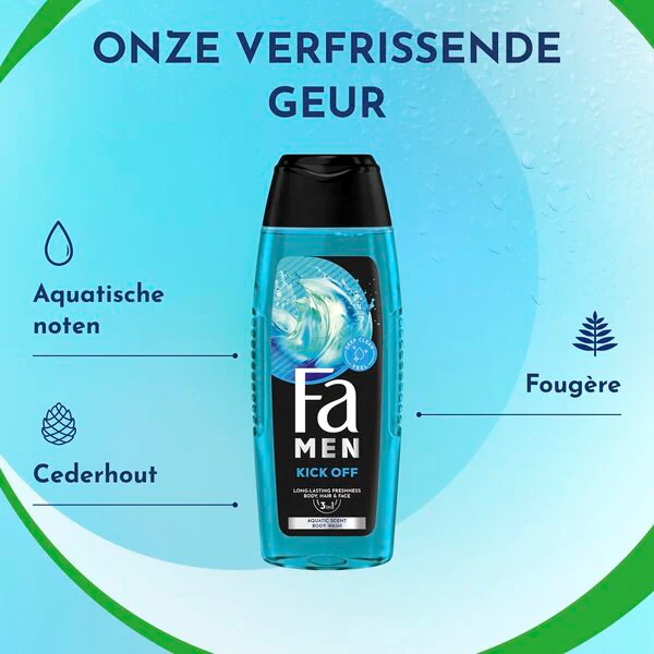Fa Men Kick Off -suihkugeeli ja -shampoo 250ml