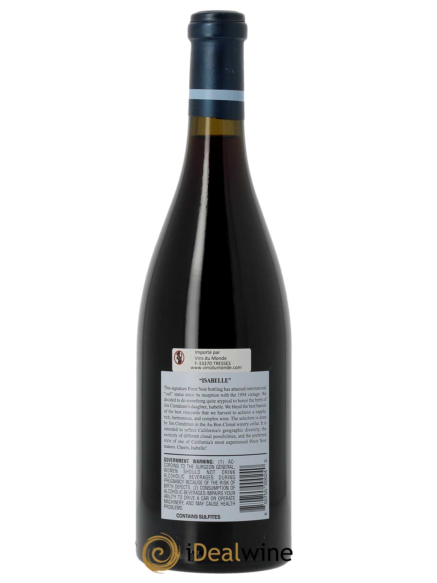 Californie Pinot Noir Isabelle Au Bon Climat  2020 - Lot de 1 Bouteille