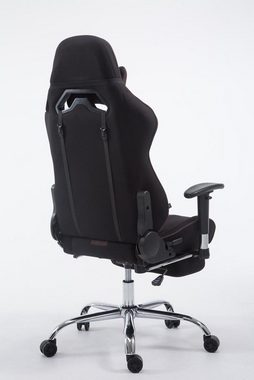 TPFLiving Gaming-Stuhl Limitless-2 mit bequemer Rückenlehne - höhenverstellbar - 360° drehbar (Schreibtischstuhl, Drehstuhl, Gamingstuhl, Racingstuhl, Chefsessel), Gestell: Metall chrom - Sitzfläche: Stoff schwarz/braun