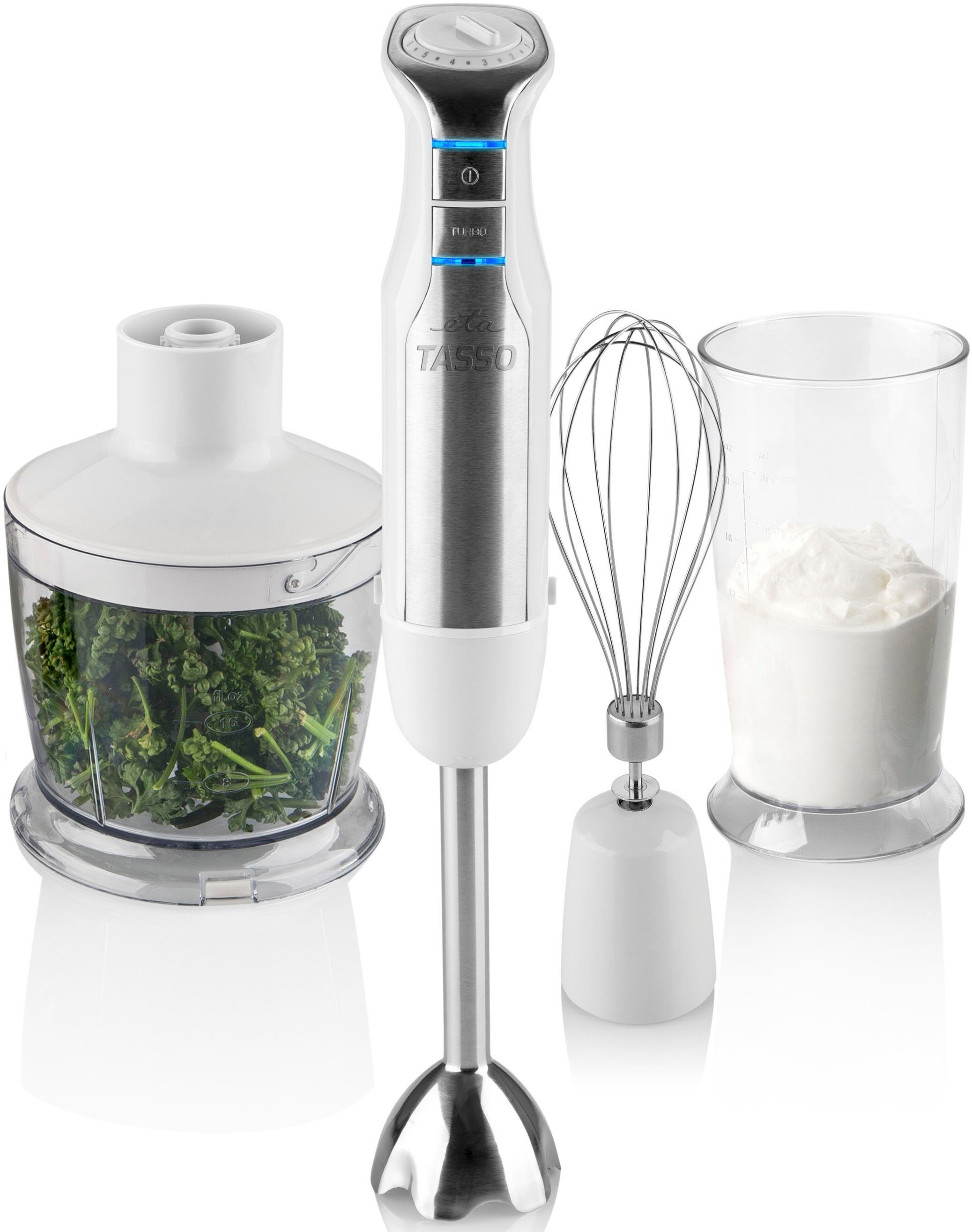 eta Stabmixer Tasso, ETA305690000, 600 W, DC Motor, mit Zerkleinereraufsatz und Mixbecher