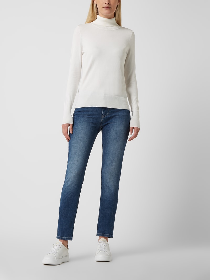 Slim Fit Mid Rise Jeans mit Stretch-Anteil Modell 'Nancy' in blau