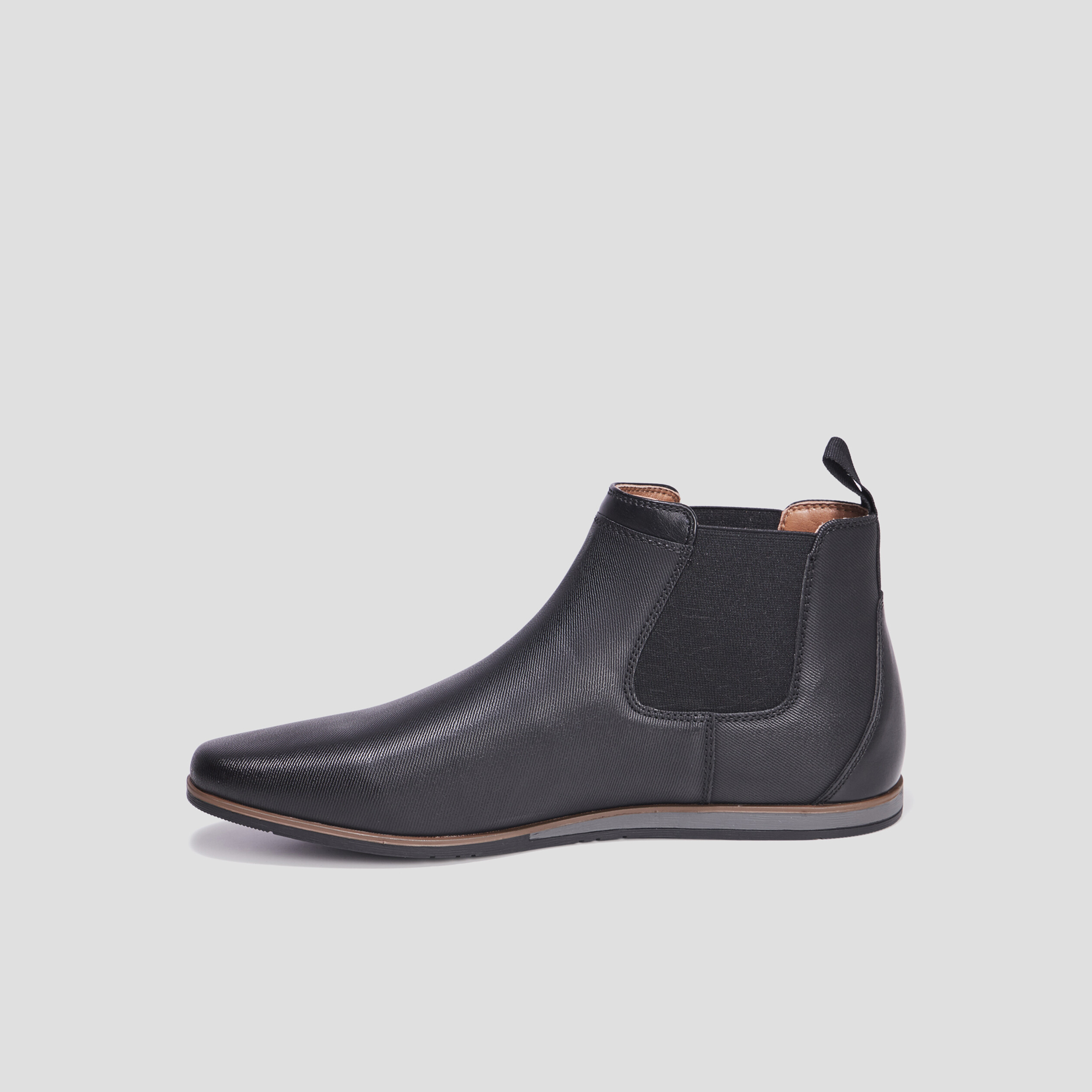 Bottines chelsea plates Baza noir homme | La Halle
