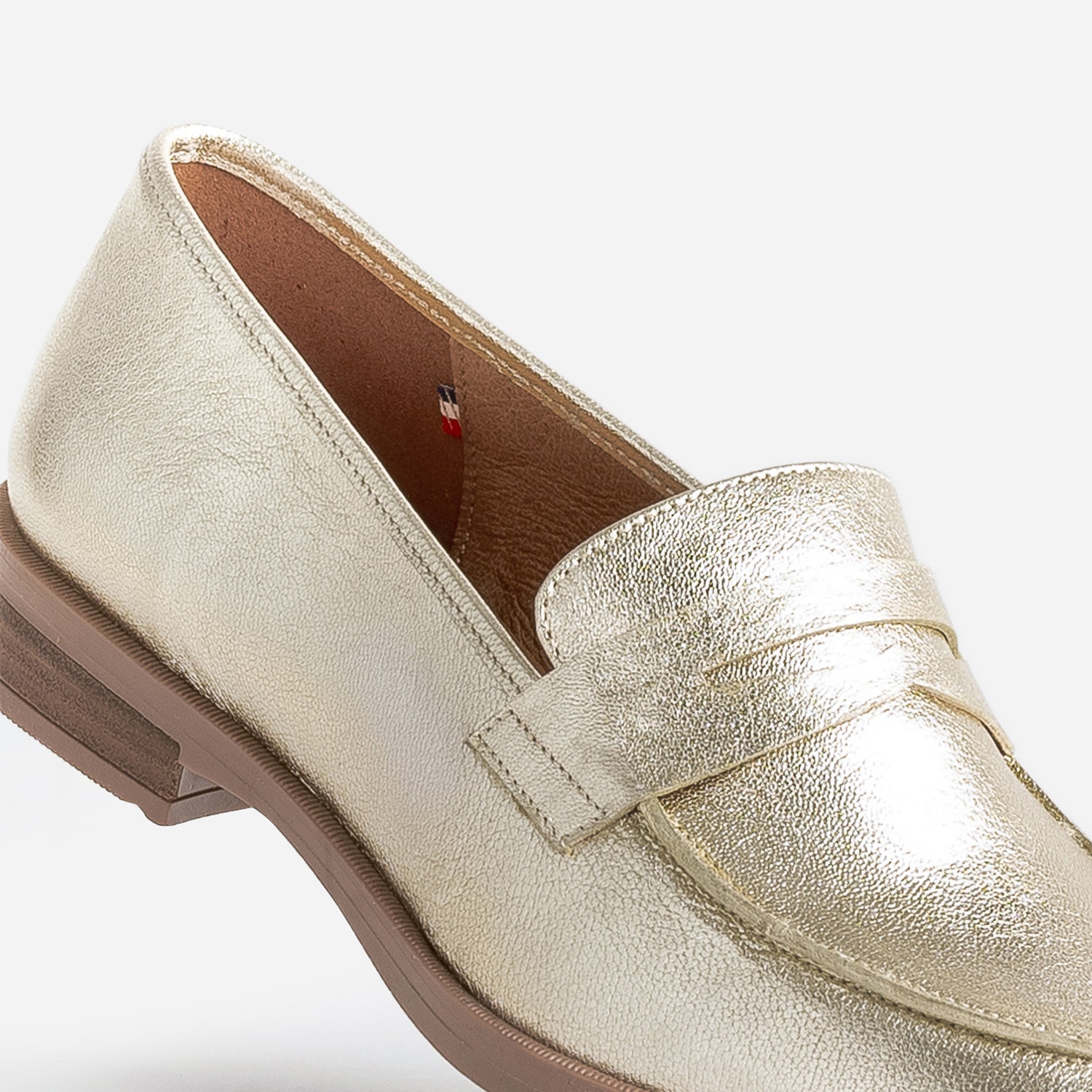 Mocassin ERAM FLEX doré en cuir