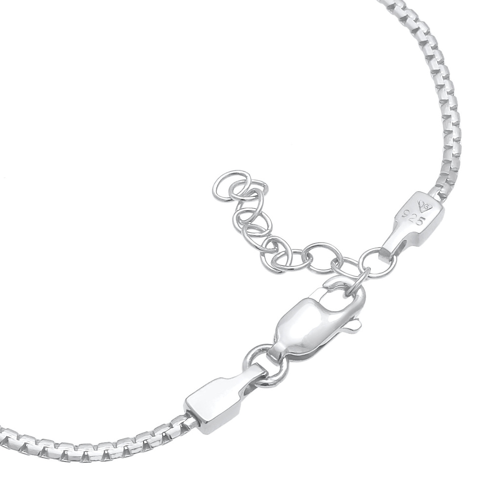 Elli Elli Bracelet Chaîne de serpent ovale pour dames Tendance de base plate en argent Bracelet