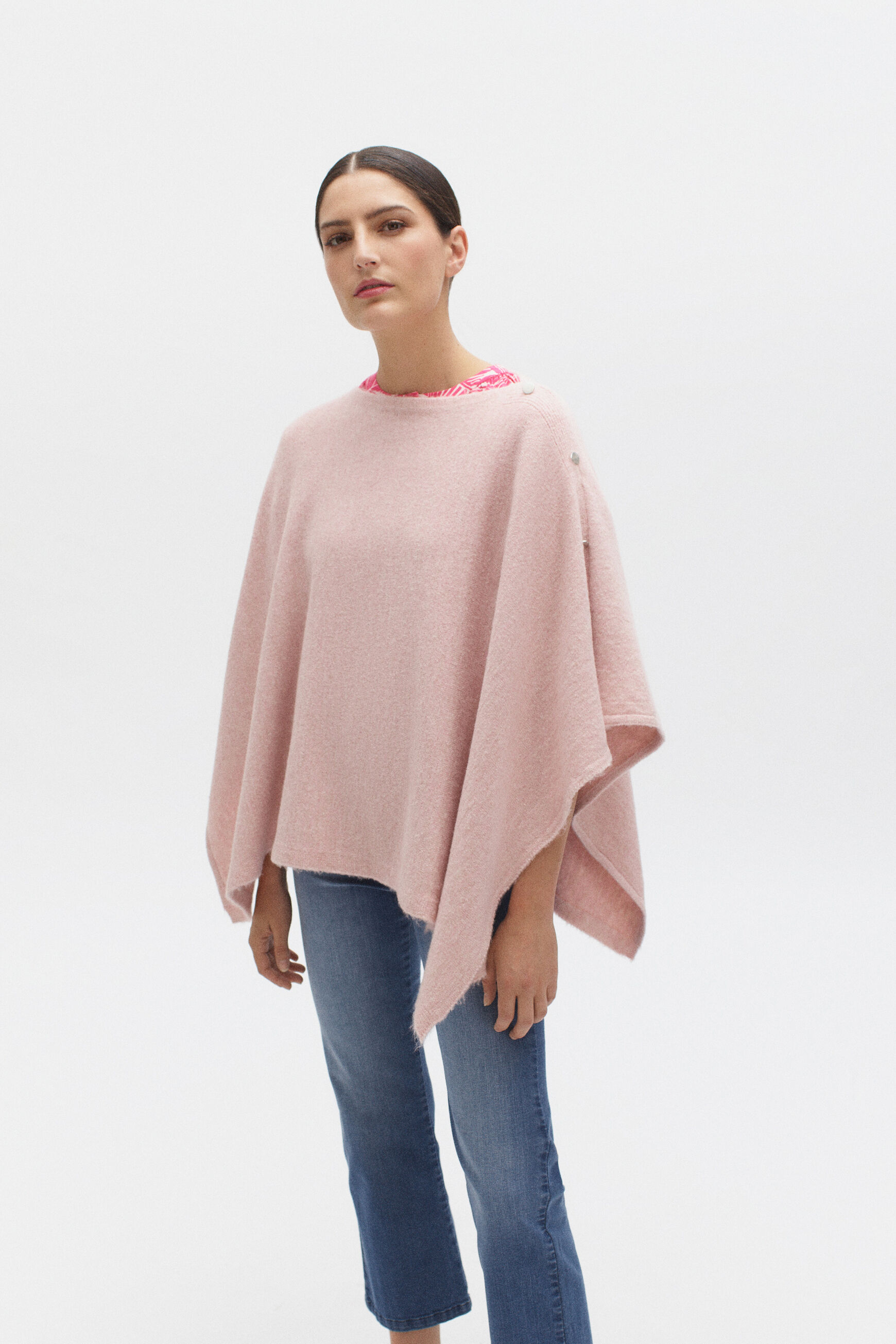 poncho lisa b rose clair femme