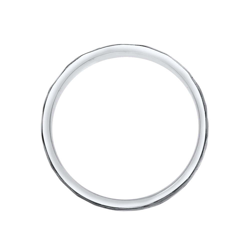 KUZZOI KUZZOI Bague Bague pour homme en argent sterling 925, martelée et massive. Bague