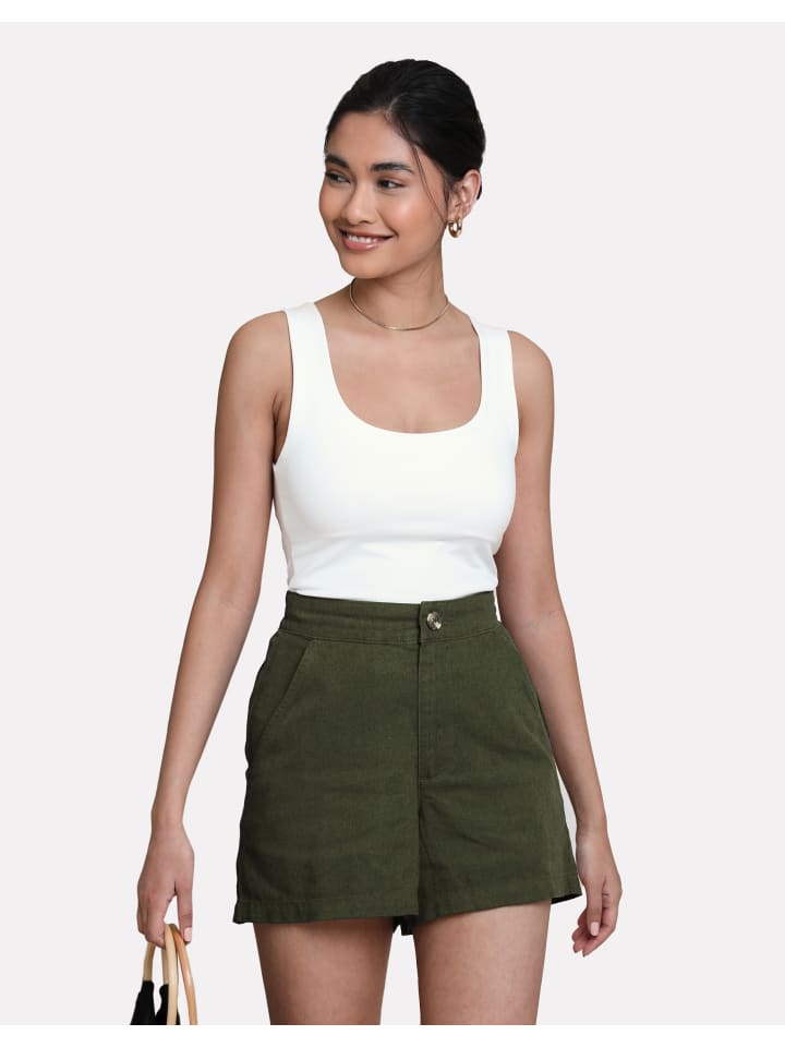 Threadbare Shorts THB Cactus Class Linen Short in olive günstig kaufen 42