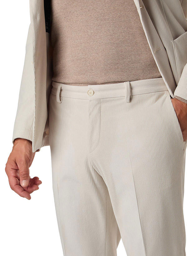 BOSS Black, Anzug Hanry-Genius, Slim Fit, Cord ungefüttert waschbar, creme