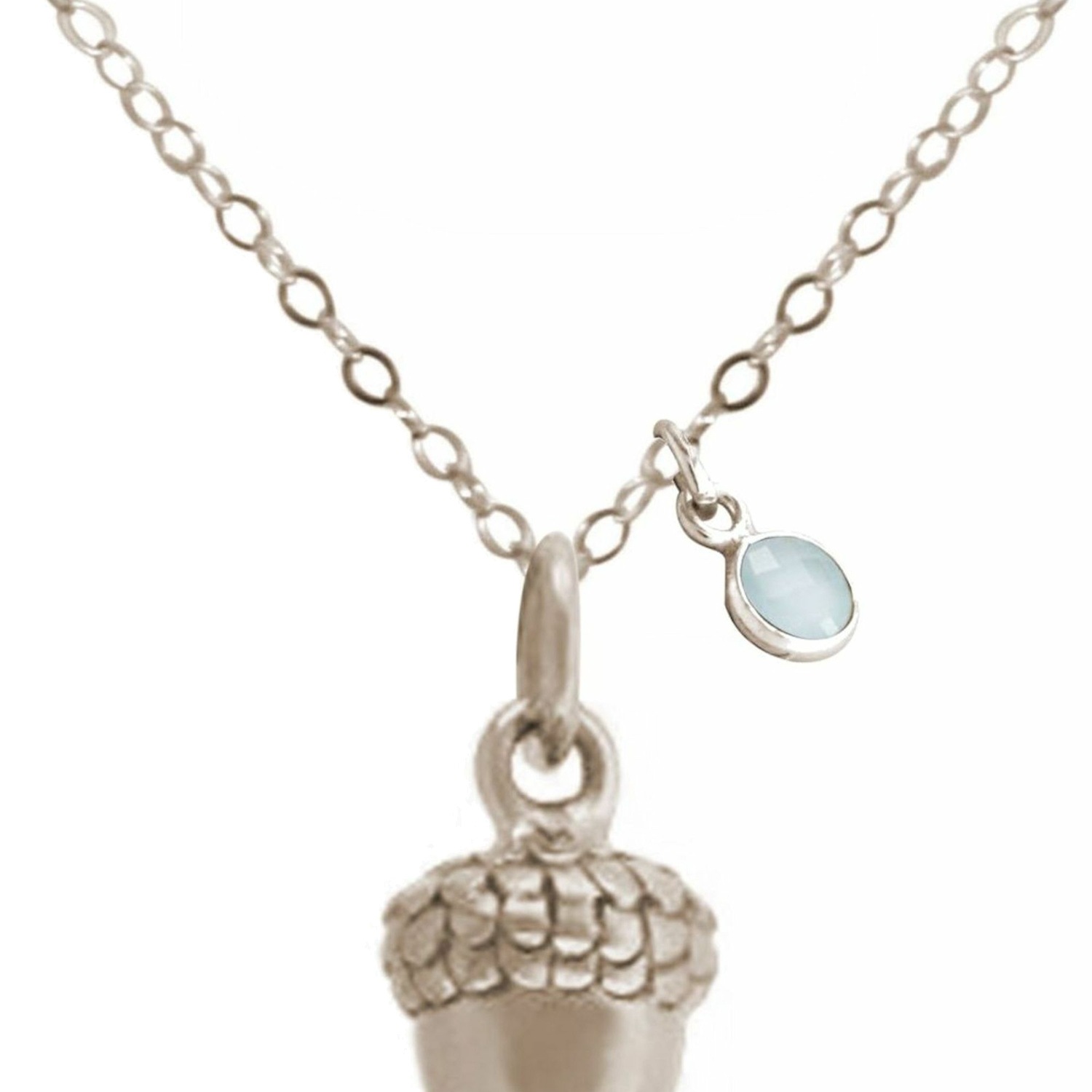 Kette mit Anhänger 'Eichel CHALCEDON'