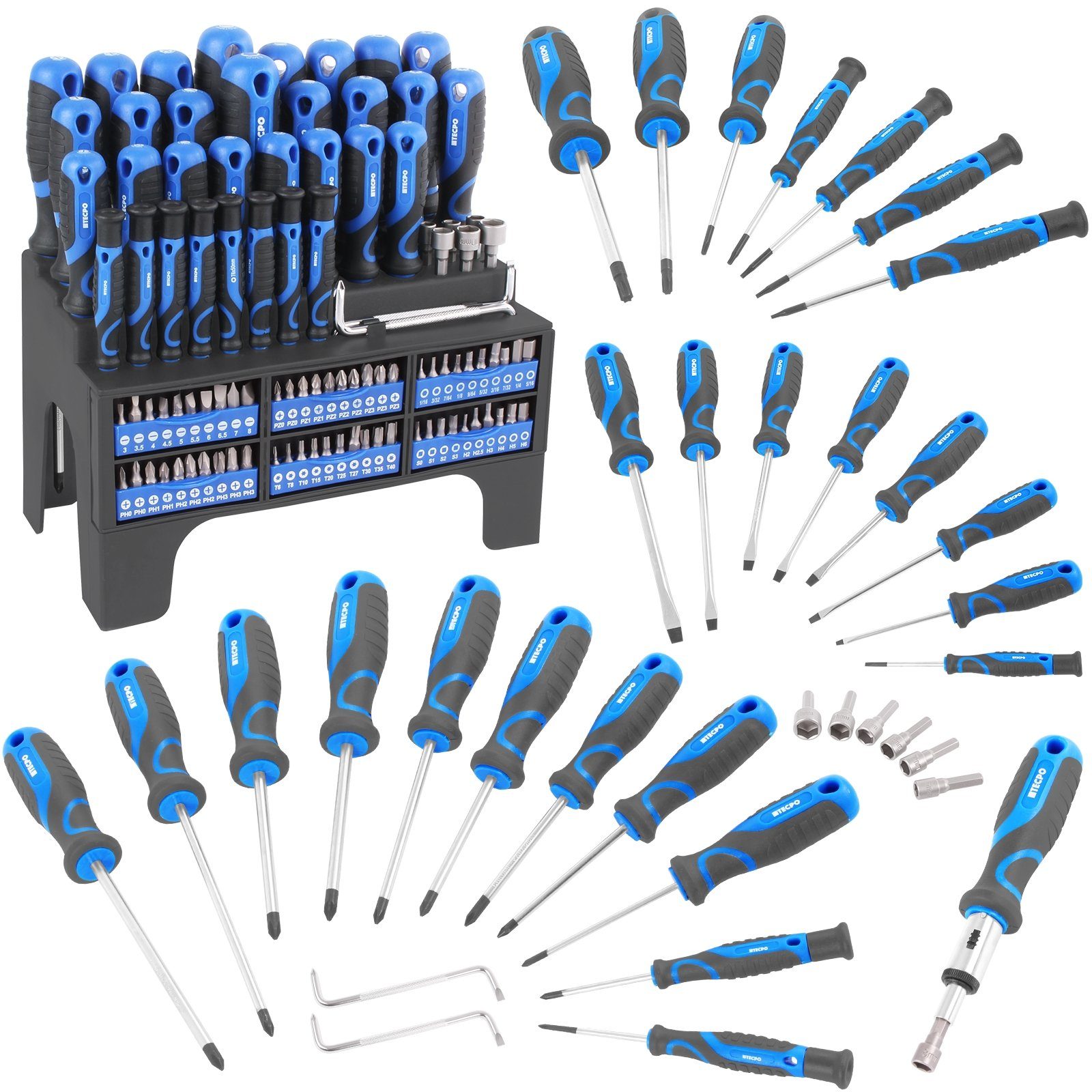 TECPO Schraubendreher Bit Set 100-tlg.