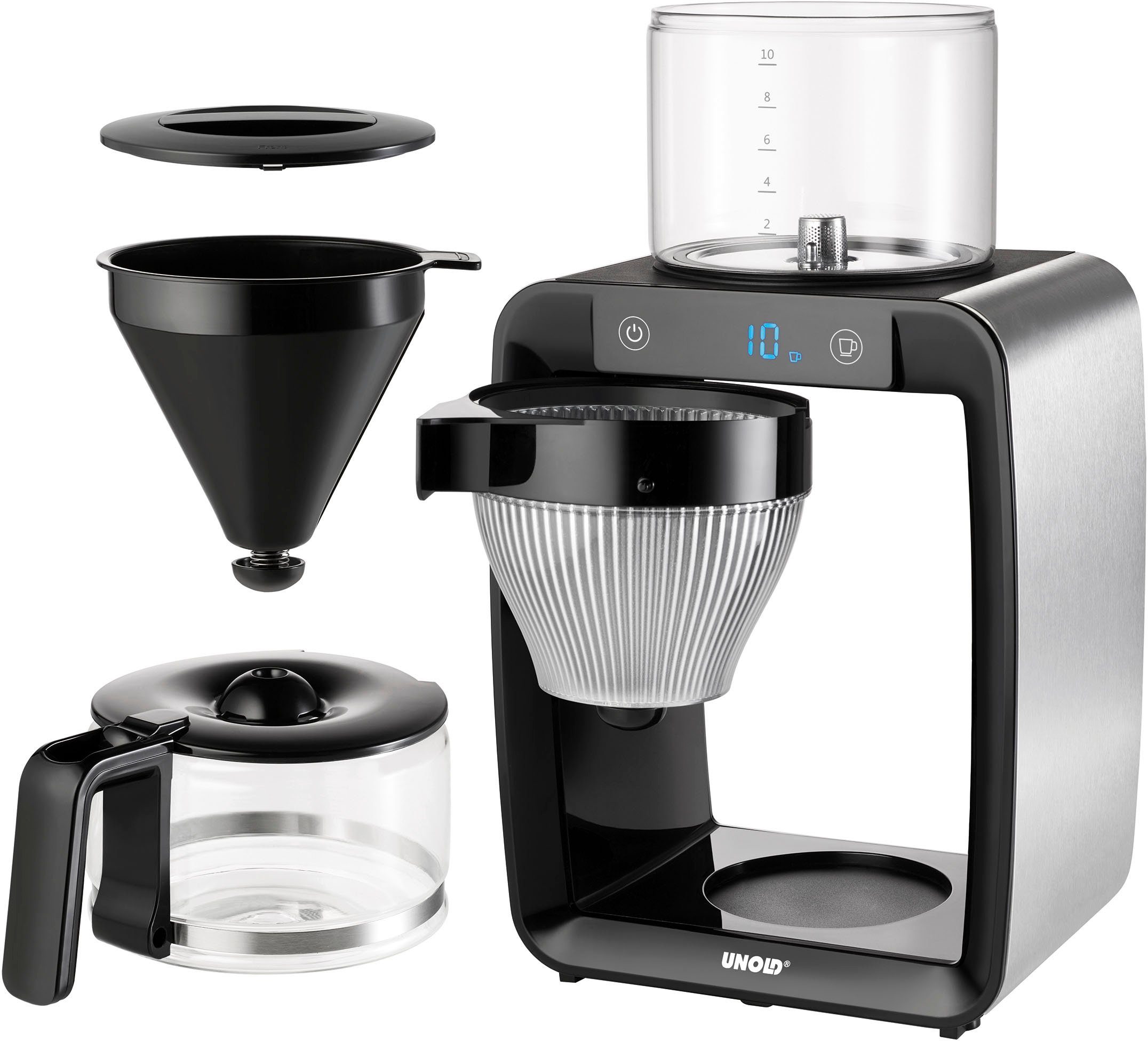 Unold Filterkaffeemaschine KAFFEEAUTOMAT Aroma Star 28435, 1,25l Kaffeekanne, Papierfilter 1x4
