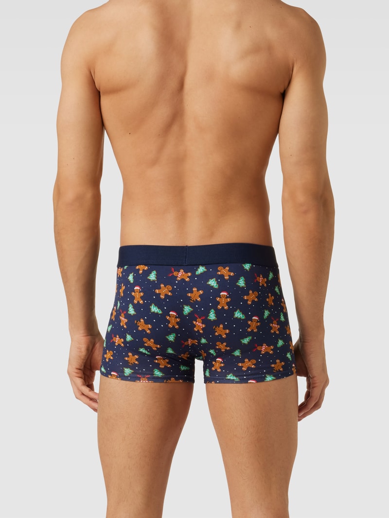 Trunks mit Allover-Muster im 2er-Pack in marineblau