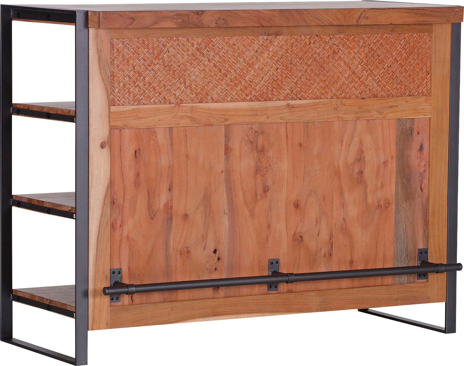 Gutmann Factory Barschrank Alvara mit Rattan Geflecht