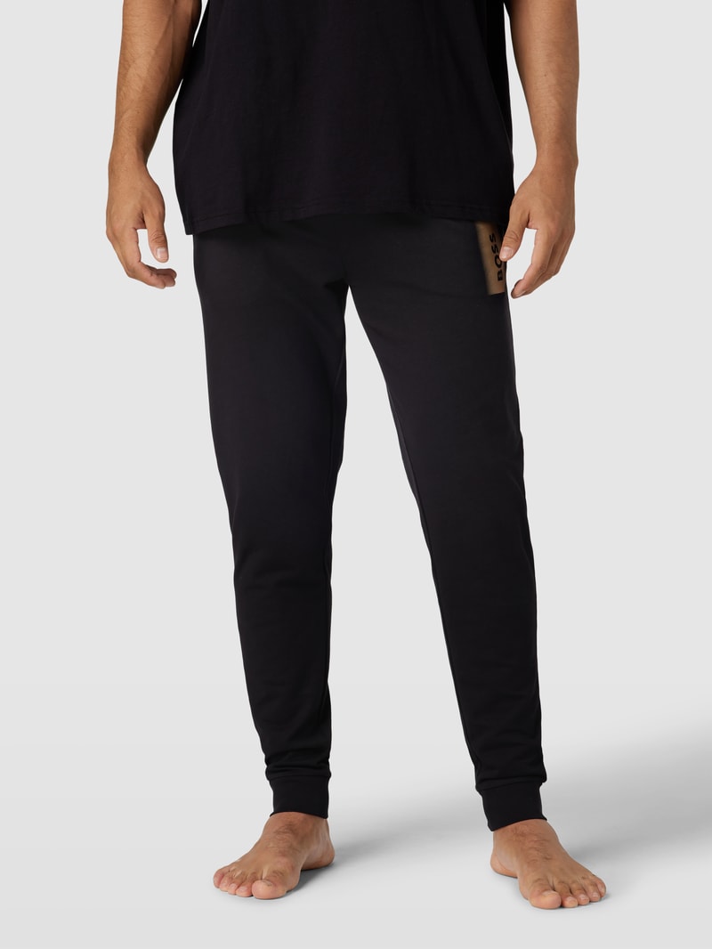 Sweatpants mit Label-Detail in schwarz