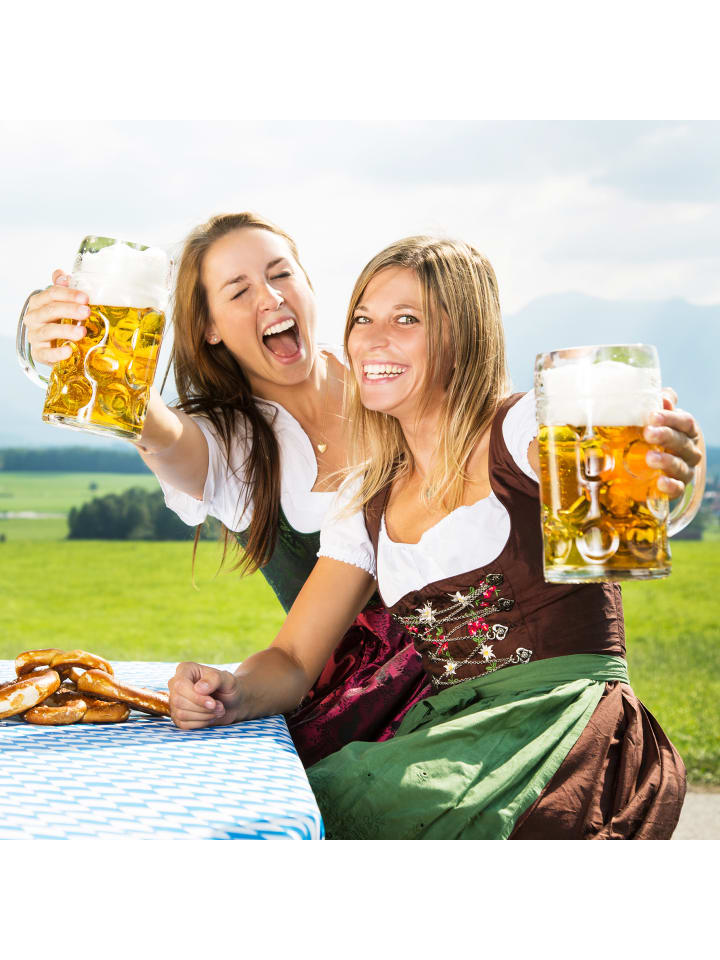 relaxdays 3tlg. Bierzeltgarnitur in Weiß-Blau günstig kaufen onesize