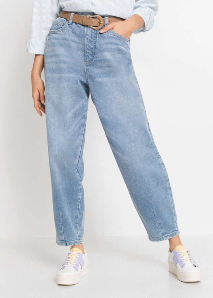 Paper-Bag Jeans mit Bio-Baumwolle