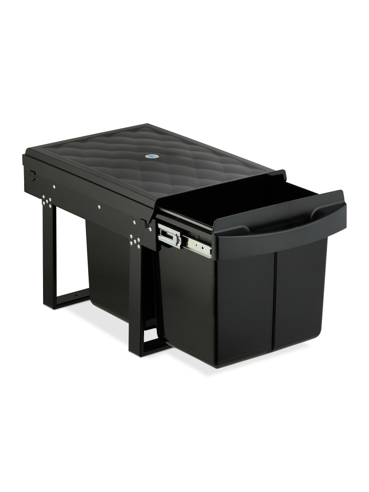 relaxdays Einbaumülleimer in Schwarz - 2x 15 l günstig kaufen onesize