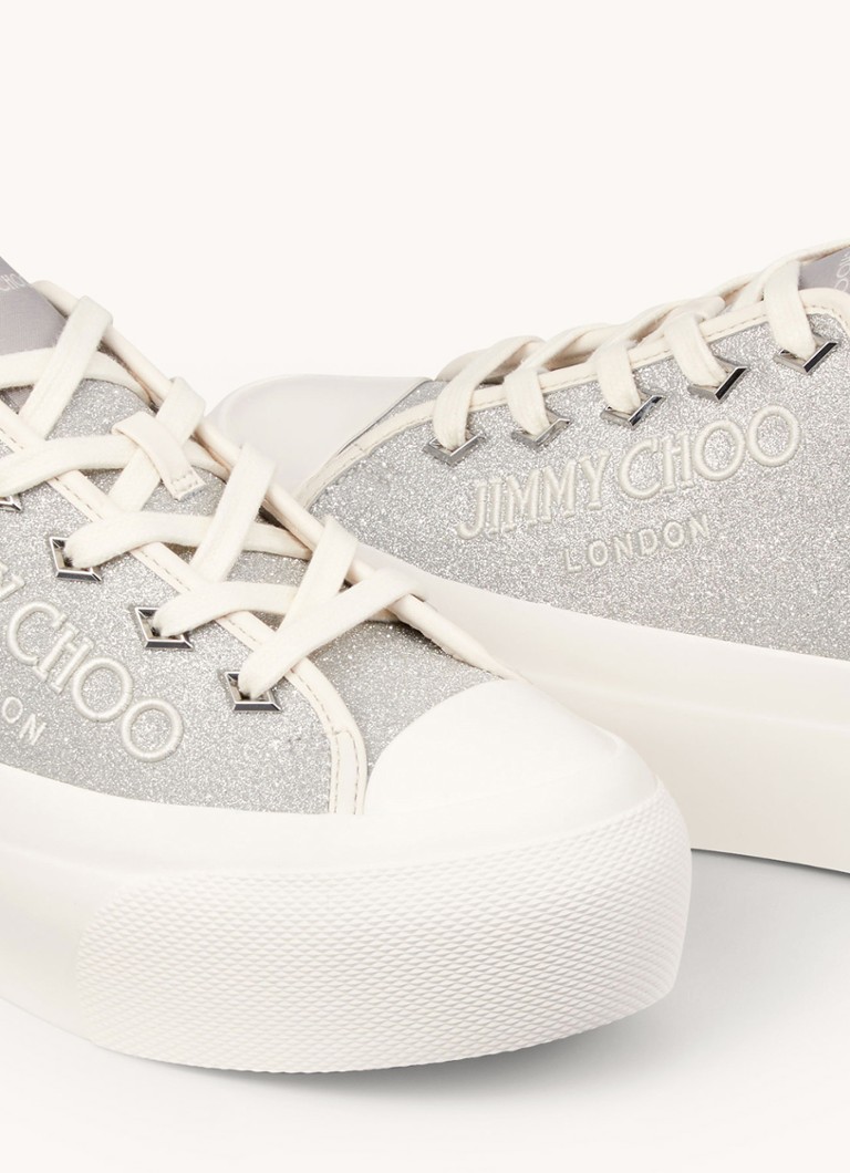 Jimmy Choo Palma Maxi/F Nahkaiset platform-lenkkarit glitterillä