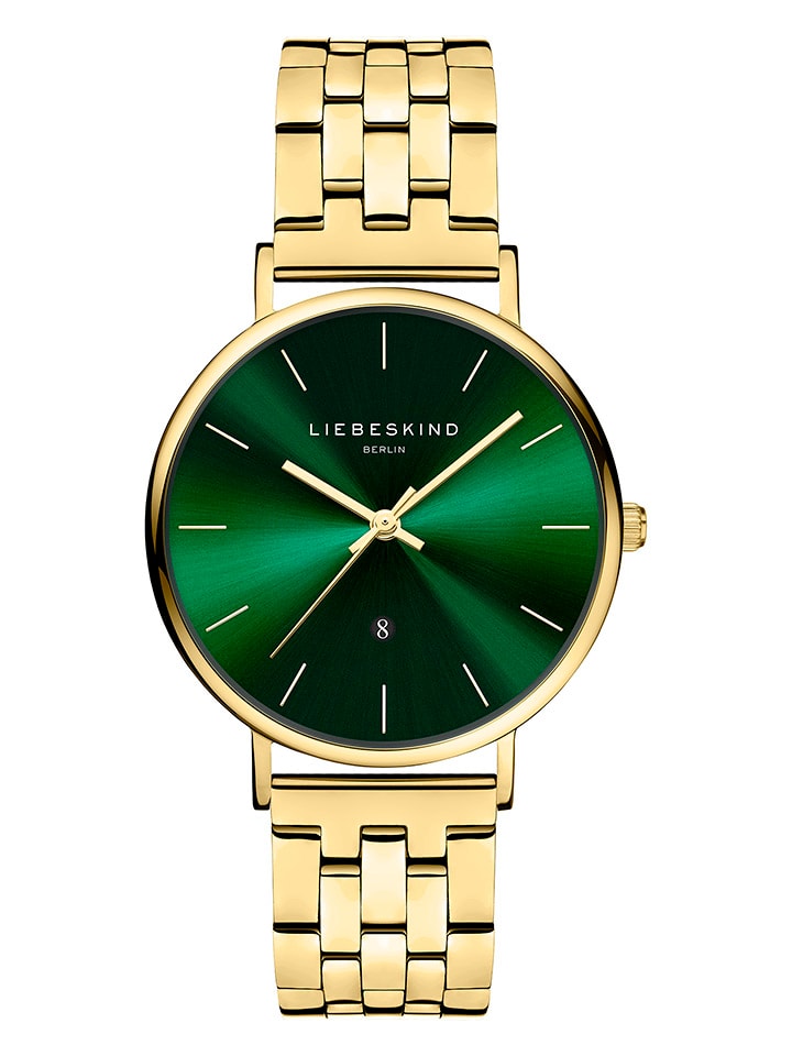 Liebeskind Quarzuhr in Gold/ Dunkelgrün günstig kaufen onesize