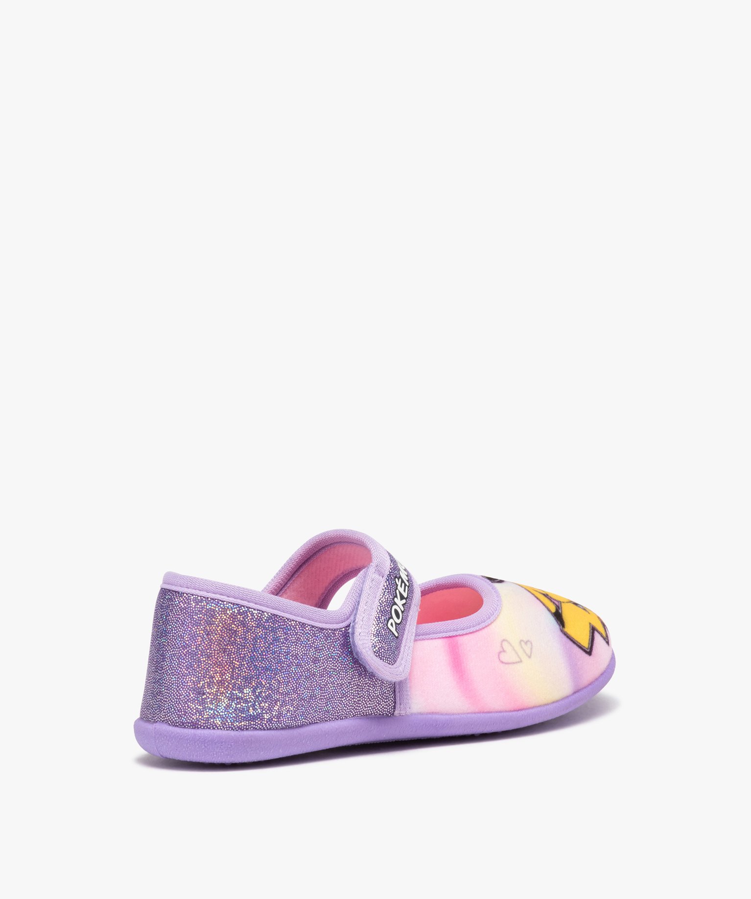 Chaussons fille ballerines à scratch Pikachu - Pokemon violet | GEMO