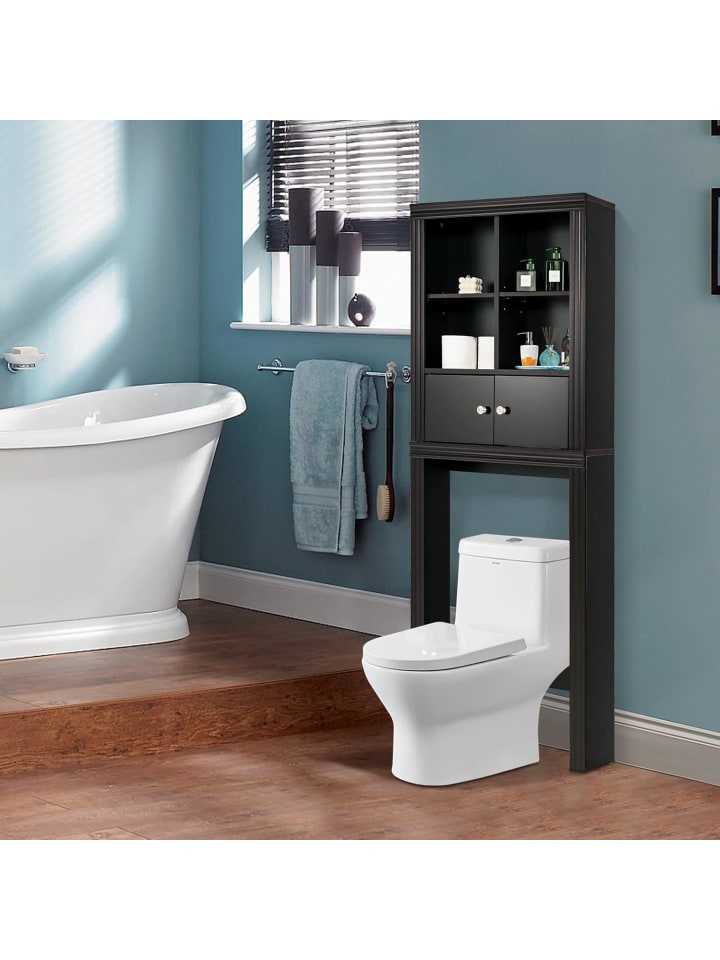 COSTWAY Toilettenregal 60 x 20 x165 cm in Braun günstig kaufen onesize