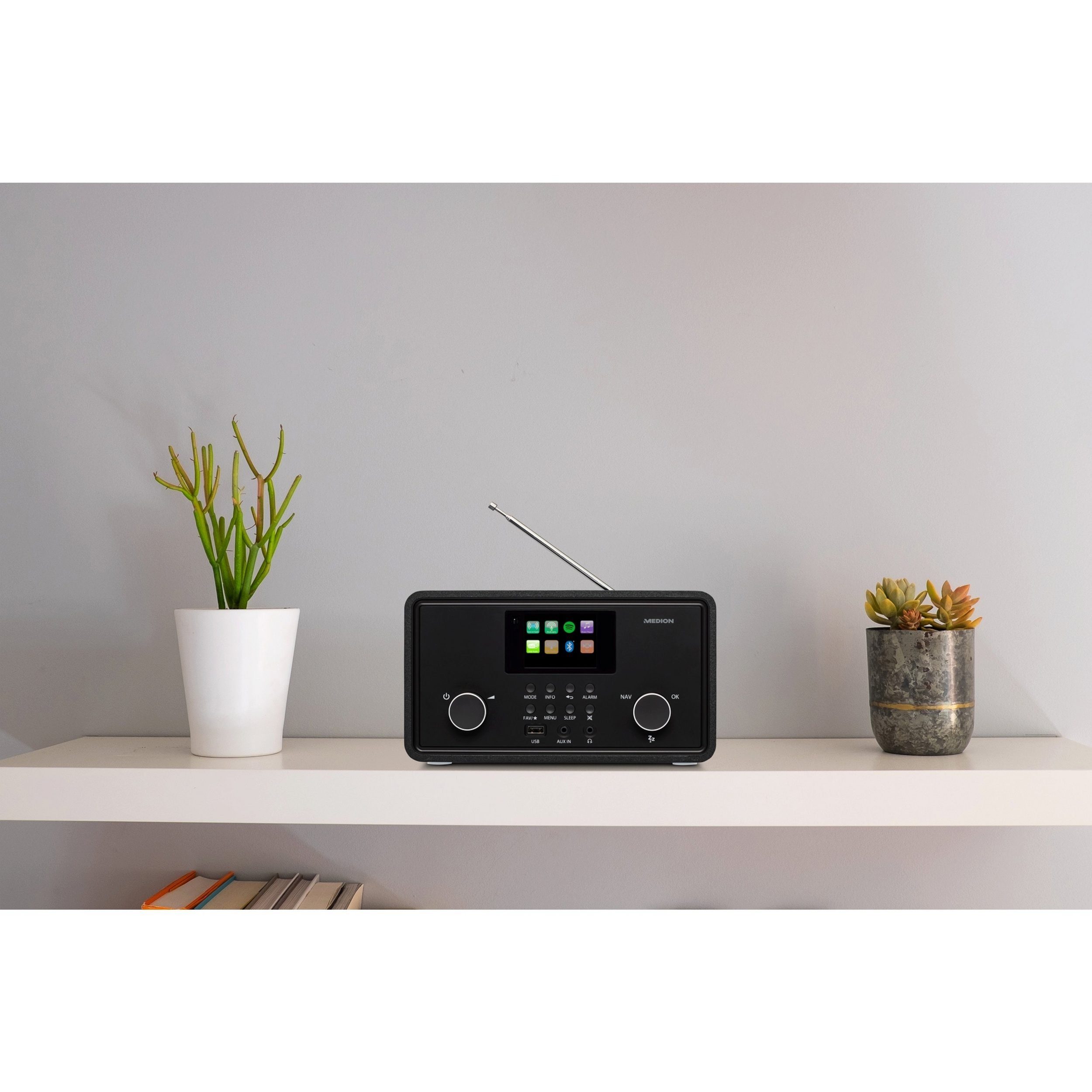 Medion® Medion Internet-Radio (AM/FM, DAB+, MW/UKW, Spotify, 10 W, MD88069) Internet-Radio (10,00 W)