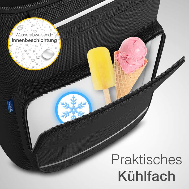 Aktivshop Treppensteiger Einkaufstrolley mit Kühlfach, abnehmbare Tasche 43 Liter