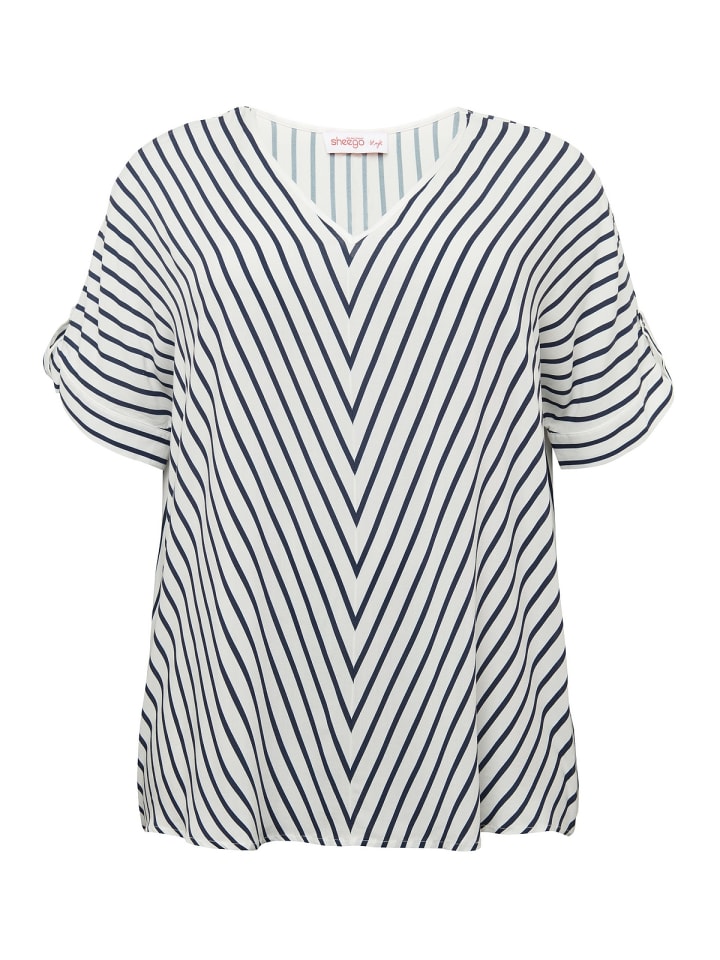 sheego Tunika in offwhite-marine günstig kaufen