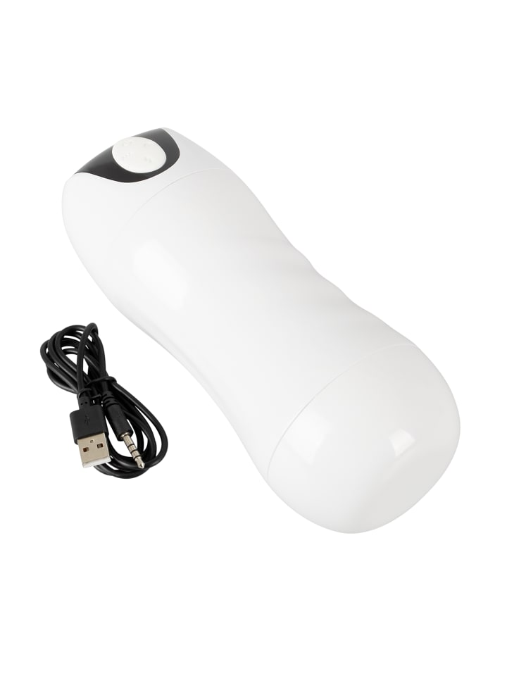 Stroker Masturbator Masturbator with 2 functions in weiß günstig kaufen 21 cm