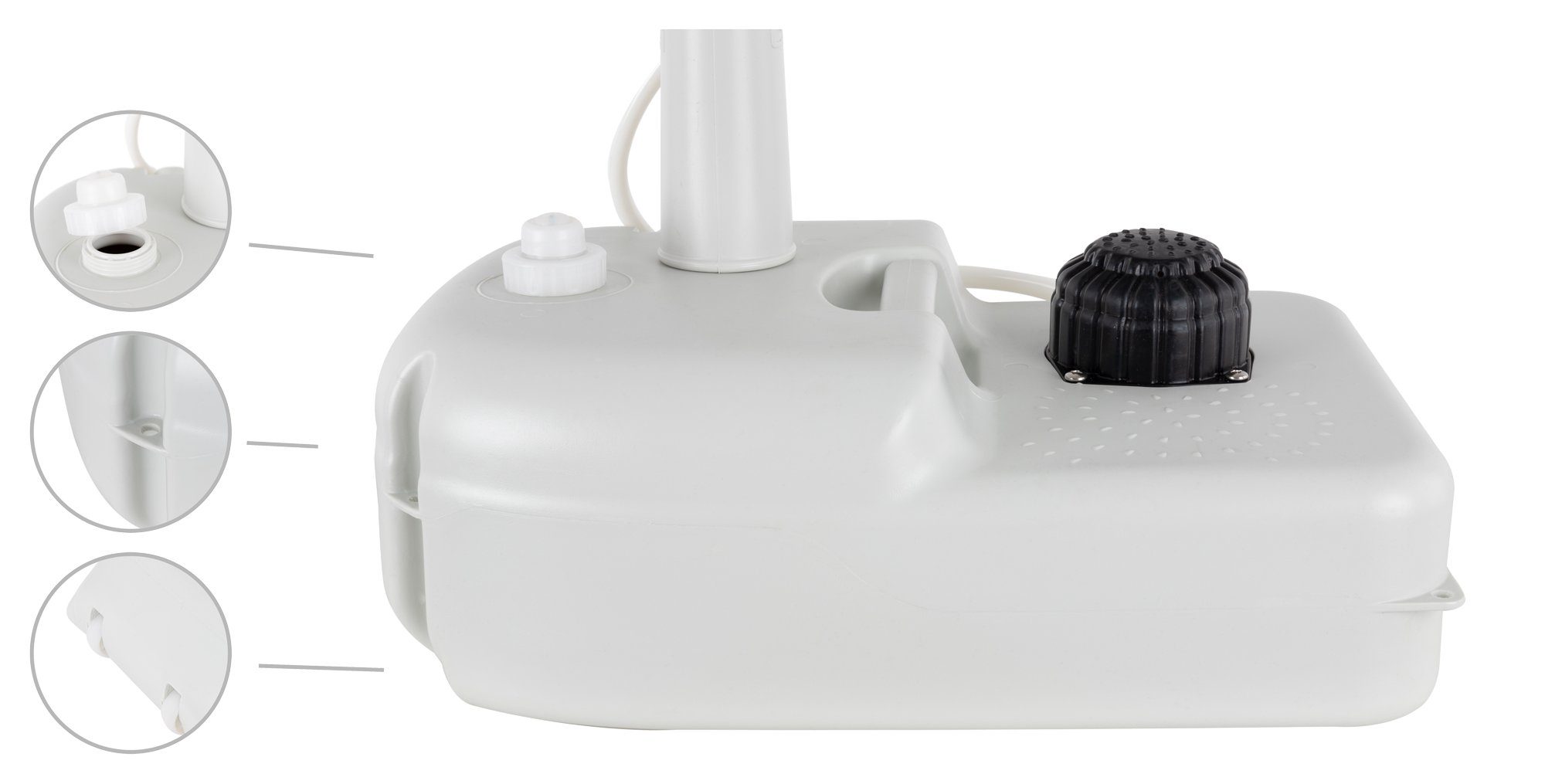 Stagecaptain Waschbecken PSW-17 Portables Festival Camping-Waschbecken (mit 17 Liter Wassertank, 1-St., inkl. Spender für Flüssigseife & Handtuchhalter), Spülbecken mit mechanischer Wasserpumpe