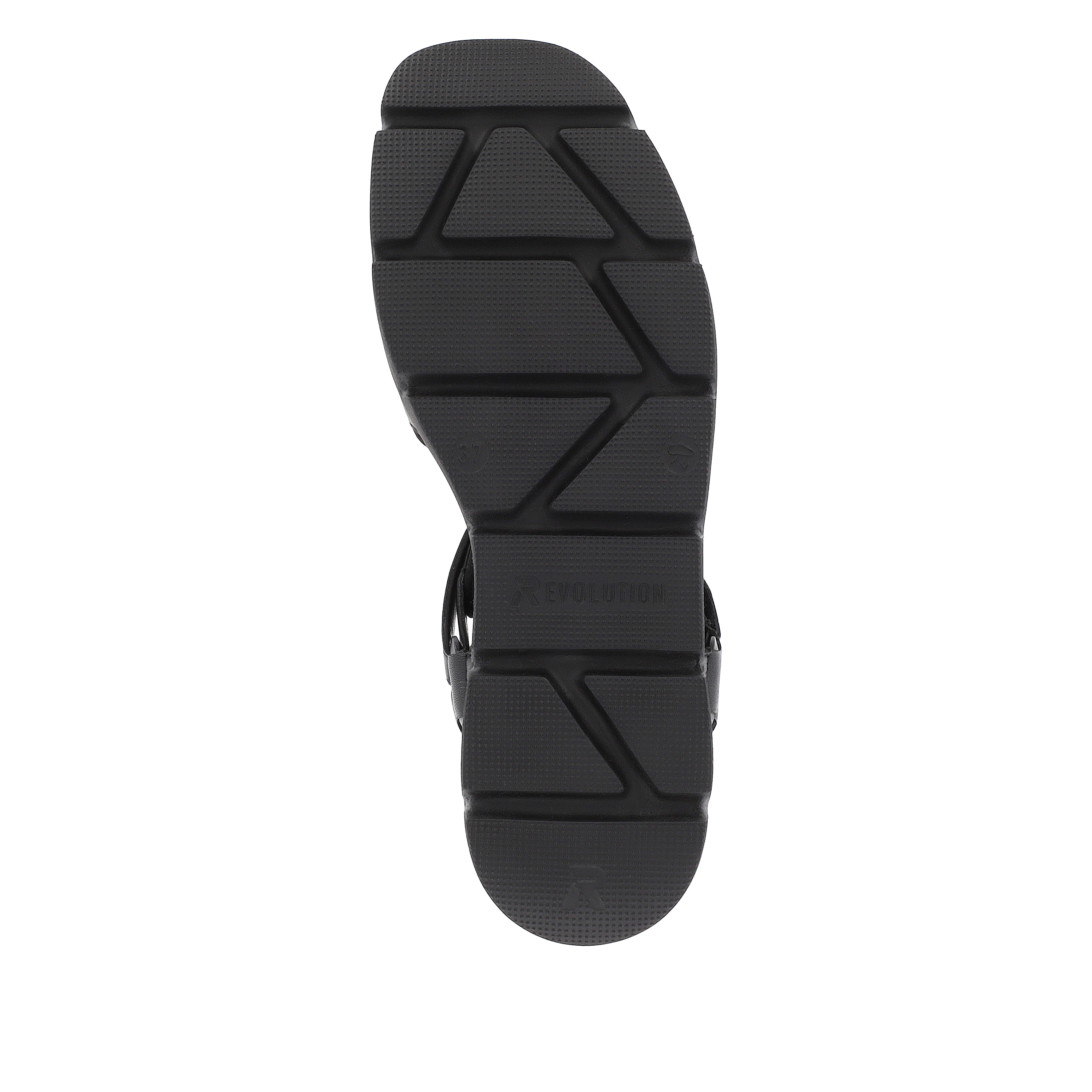 Rieker Damen Keilsandaletten night black