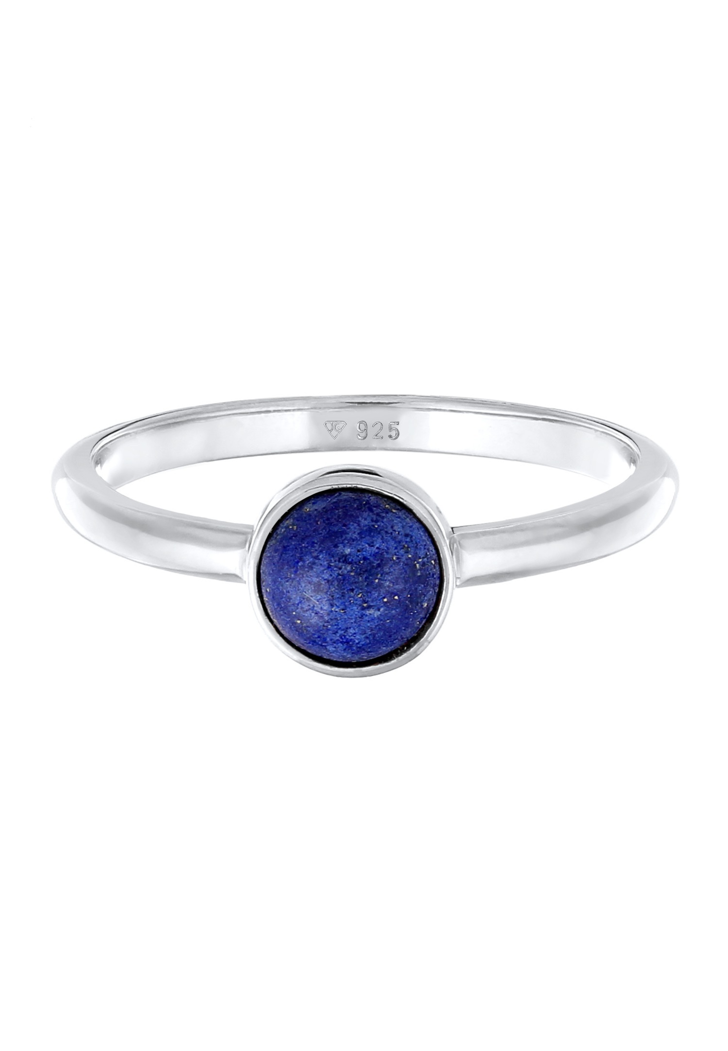 Elli PREMIUM ženski jednostavni prsten sa solitarom i dragim kamenom lapis lazuli od 925 sterling srebra