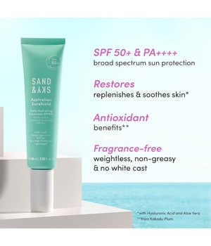 Sand & Sky Australian Sunshield Daily Hydrating Sunscreen SPF 50+ Sonnencreme-60 ml