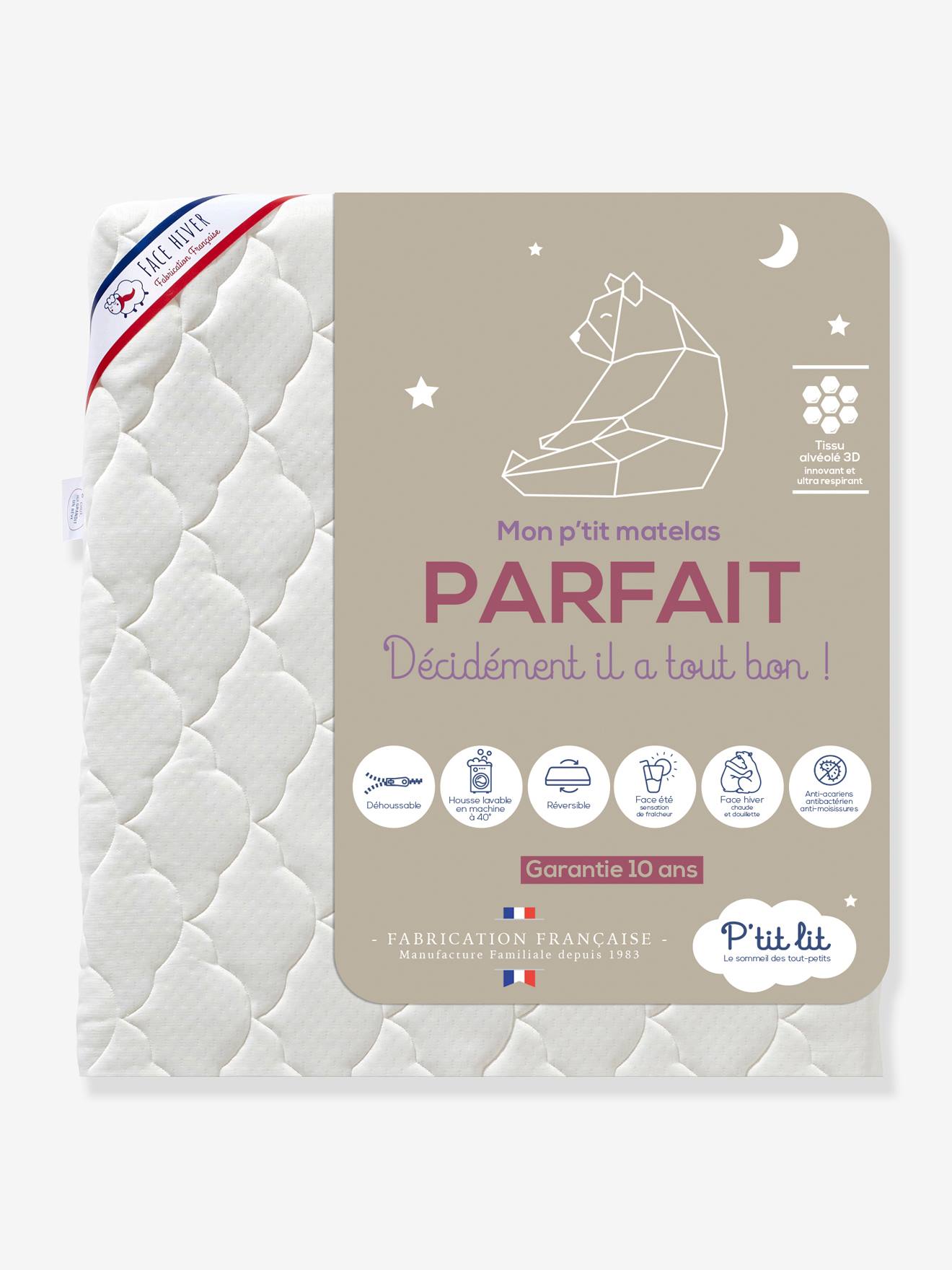 P'tit lit Baby Matratze Parfait P'TIT LIT, Bezug abnehmbar - weiß