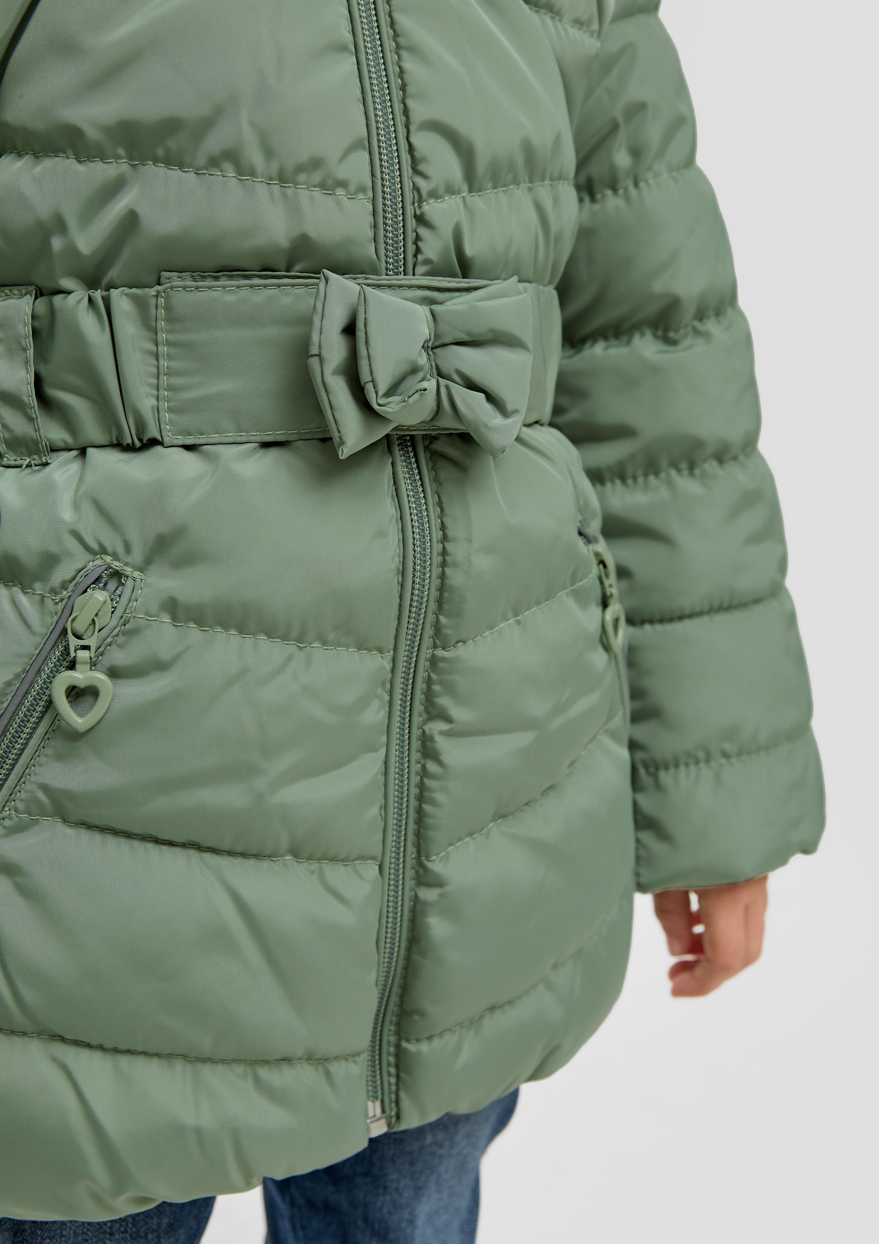 Steppjacke mit abnehmbarem Kunstfell  2132168-7370