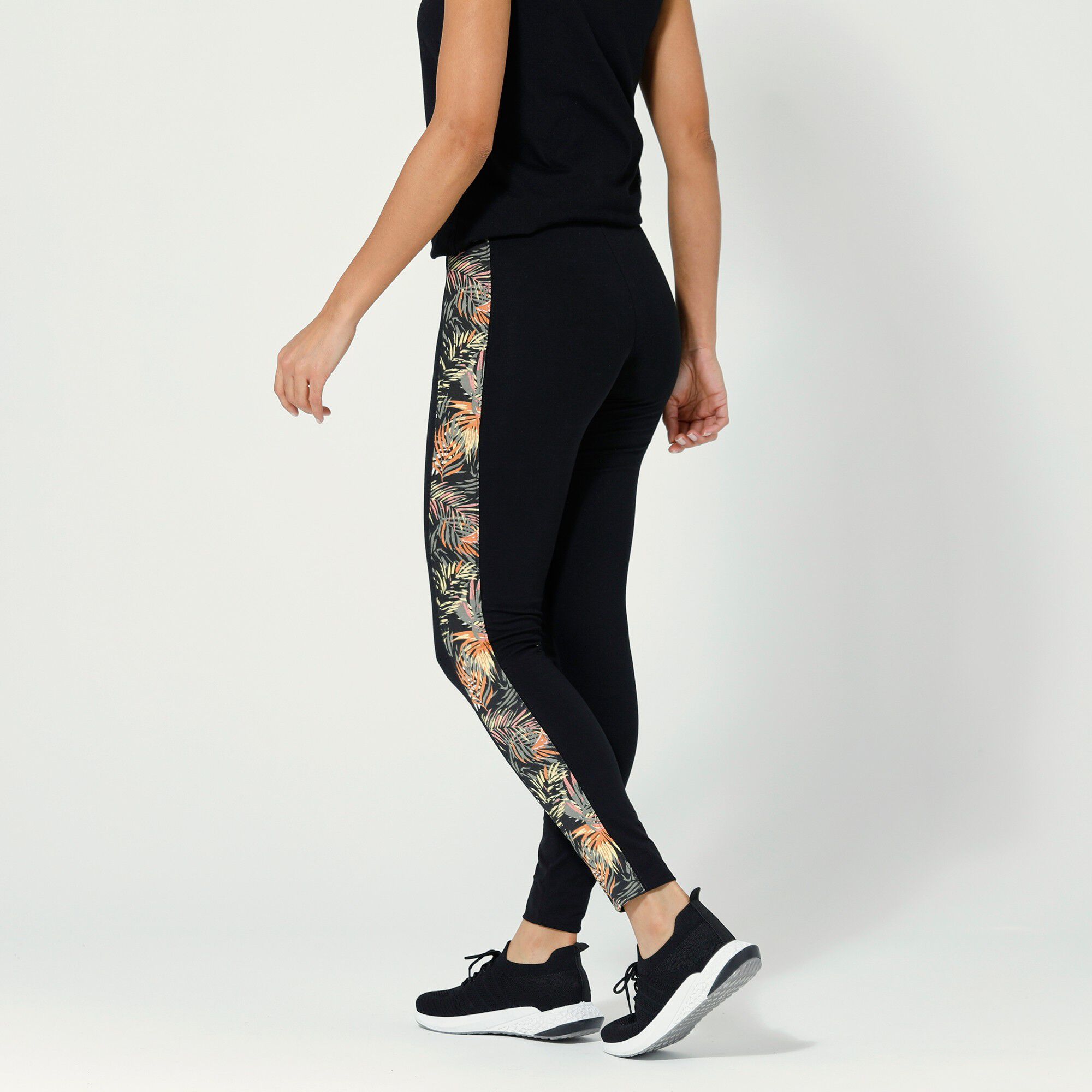 Legging long bande imprimée