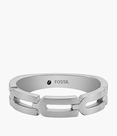 Fossil Ring Heritage D-Link Chain Edelstahl
