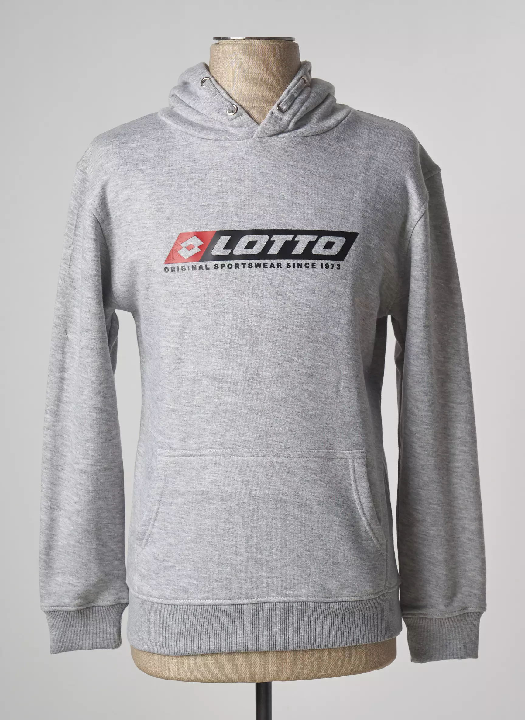 Lotto Sweat Capuche Garcon couleur gris