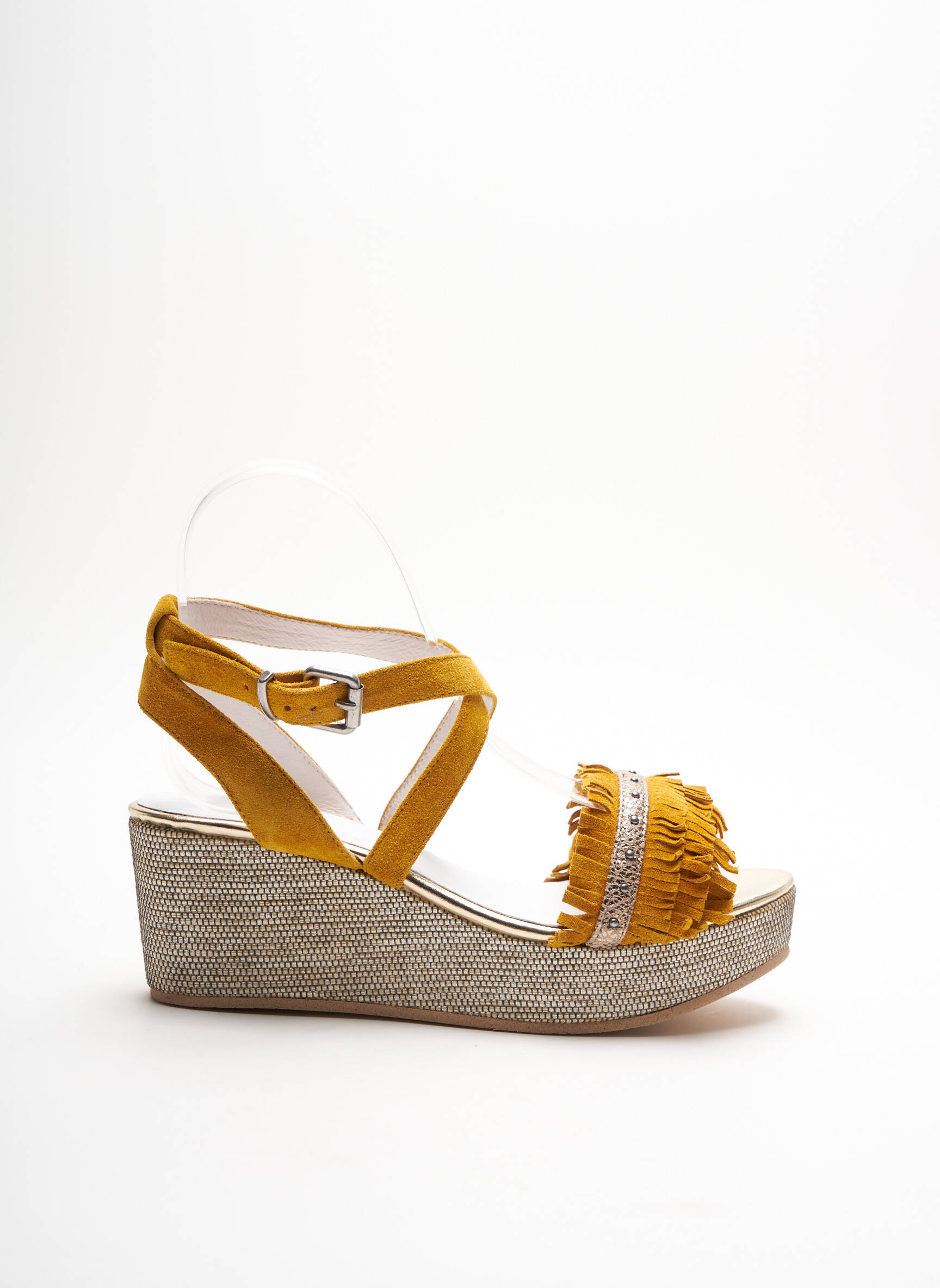 Regard Sandales Nu Pieds Femme couleur jaune