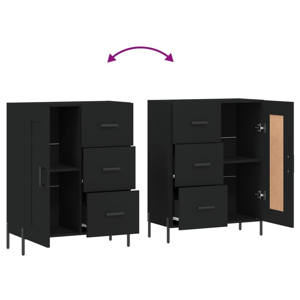 vidaXL Sideboard Sideboard Schwarz 69,5x34x90 cm Holzwerkstoff (1 St)