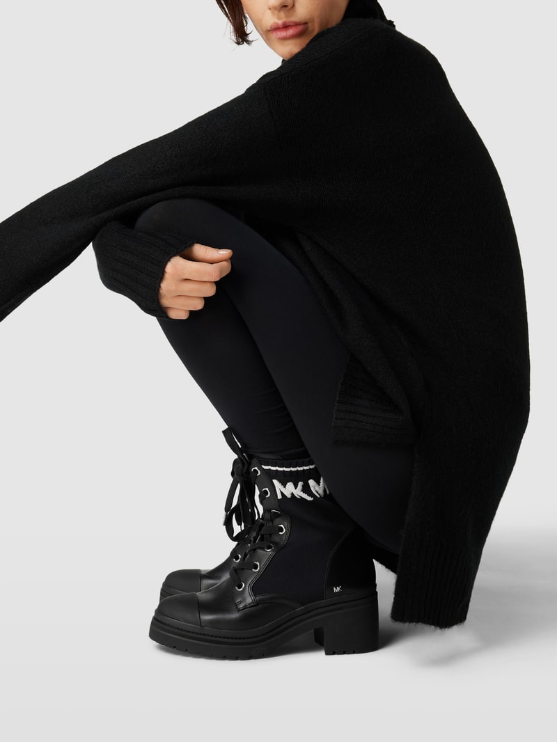 Schnürboots mit Label-Details Modell 'BREA' in schwarz