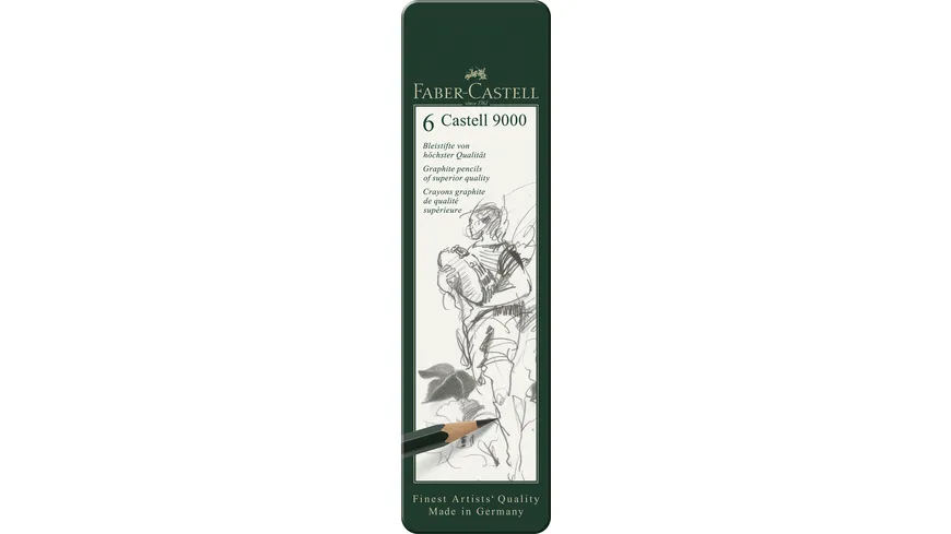 FABER-CASTELL Bleistift Castell 9000 6er Etui