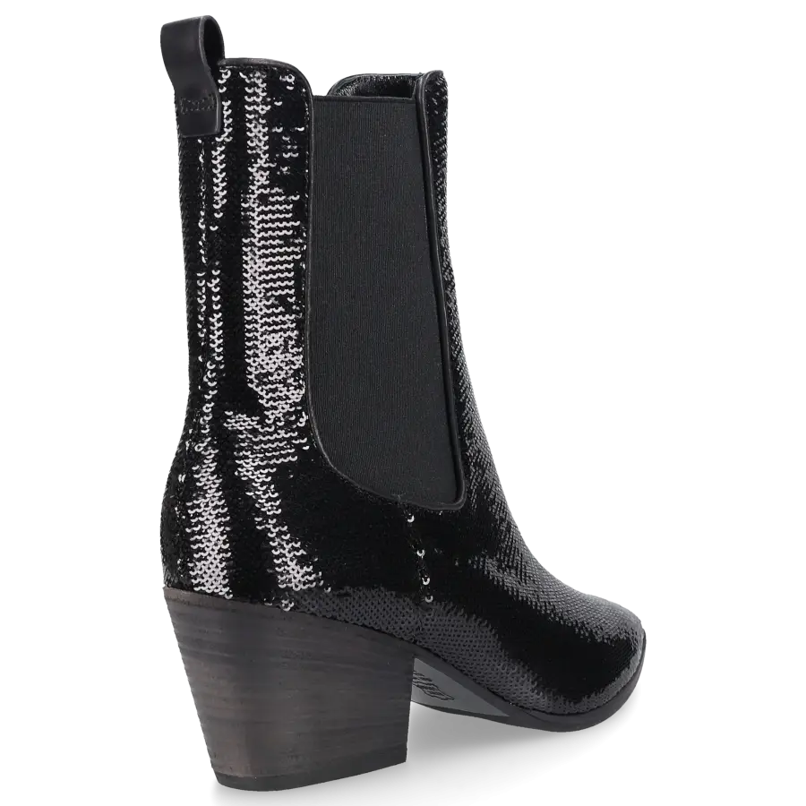 305 SOBE - Chelsea Boots ROCKET Pailletten - schwarz