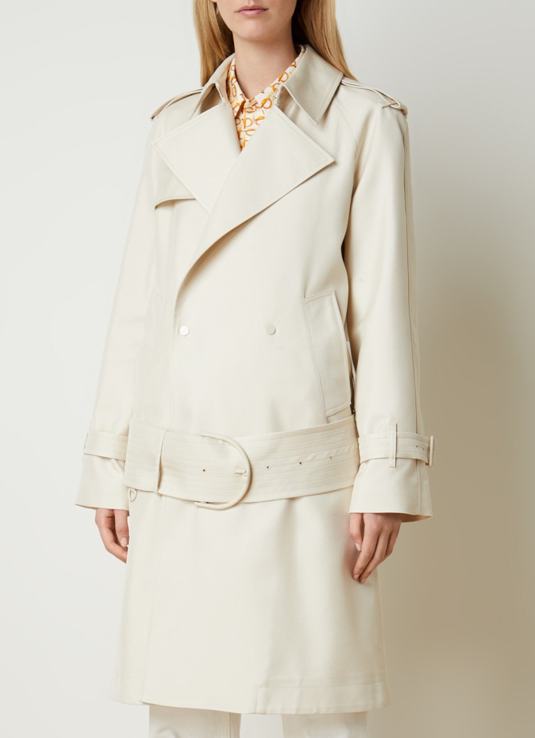 Burberry Double-breasted trench coat in silk blend with belt